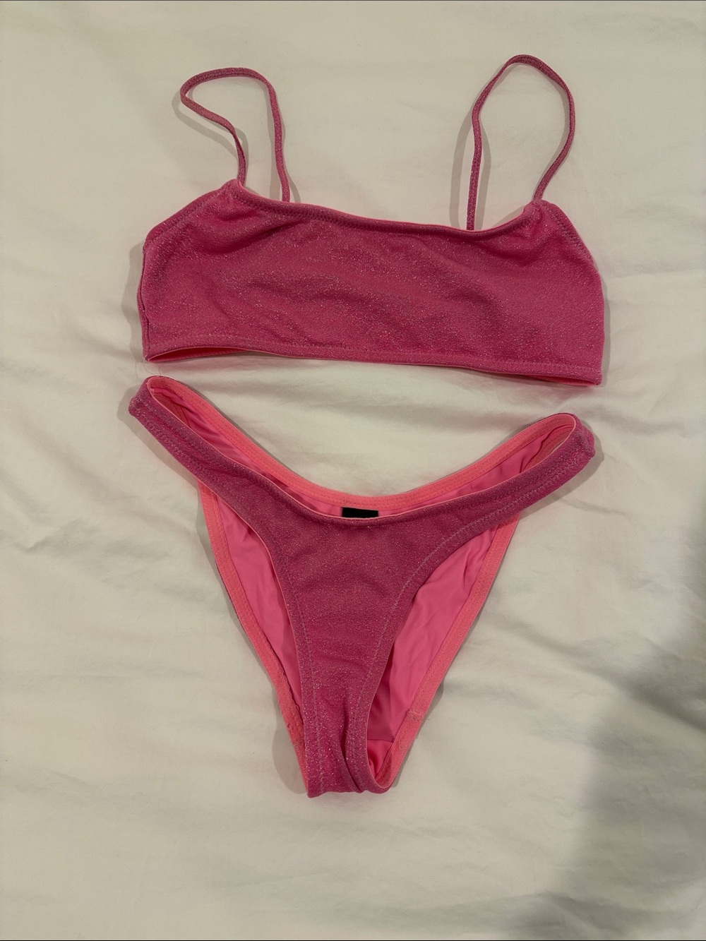 Triangl Pink Sparkle Bikini Set - Two-Piece Swimwear